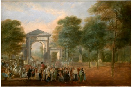 Luis Paret y Alcázar - El Jardín Botánico desde el Paseo del Prado