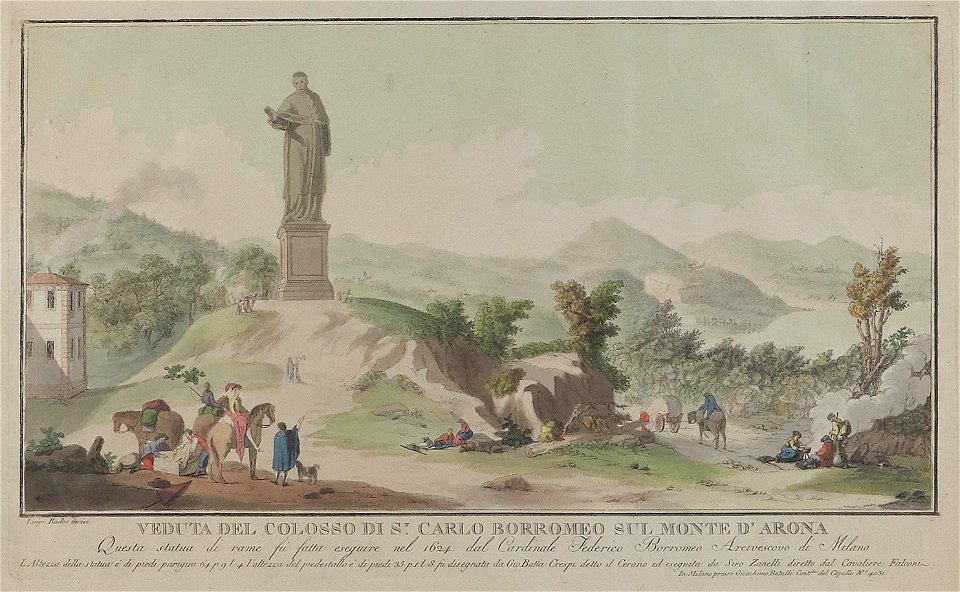 Luigi Rados Colosso di San Carlo Borromeo sul Monte di Arona