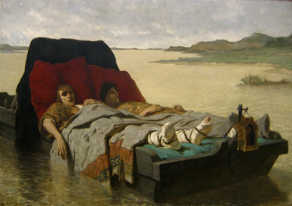 'The Sons of Clovis II', oil on canvas painting by Évariste Vital Luminais, 1880, Art Gallery of New South Wales