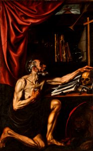 Luis Tristán - St Jerome Doing Penance in his Study - Google Art Project. Free illustration for personal and commercial use.