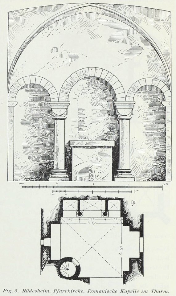 Luthmer I-005-Rüdesheim Pfarrkirche Romanische Kapelle im Thurm