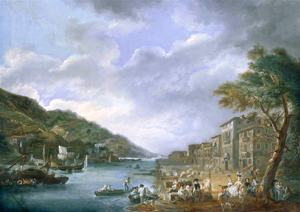 Luis Paret y Alcázar (1746-1799) - The Quay, Olaveaga, Bilbao - 446828 - National Trust