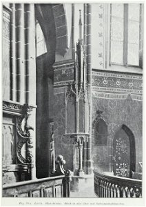 Luthmer I-076a-Lorch Pfarrkirche Blick in den Chor mit Sakramentshäuschen