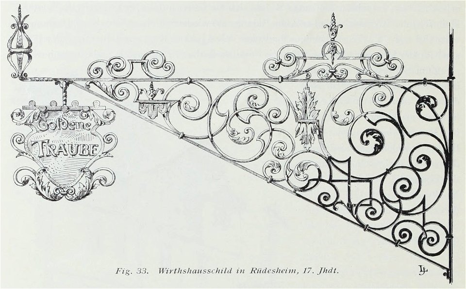 Luthmer I-033-Wirthshausschild in Rüdesheim 17 Jhdt