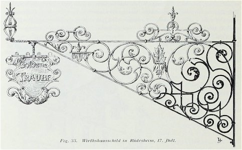 Luthmer I-033-Wirthshausschild in Rüdesheim 17 Jhdt