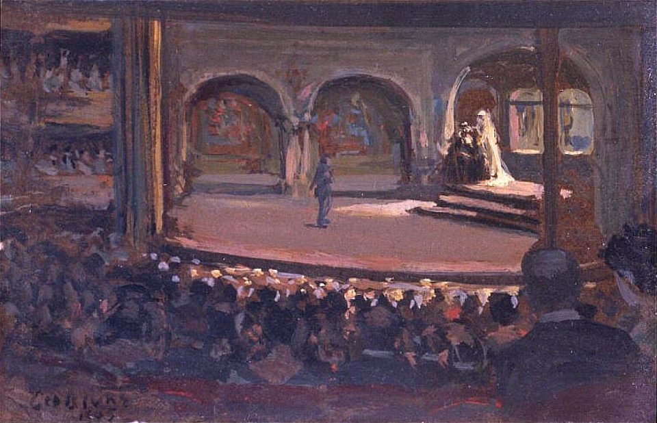 The Opera (scene from Lohengrin) by George Benjamin Luks