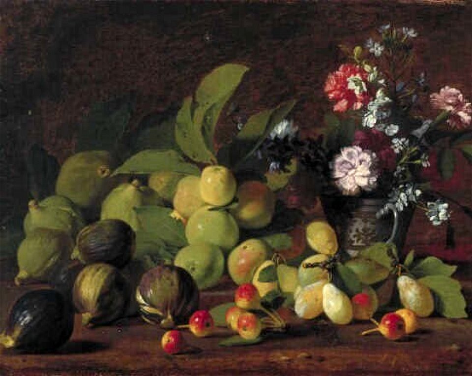 Luis Meléndez - Stilleven van vruchten en bloemen - 1564 (OK) - Museum Boijmans Van Beuningen