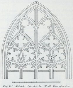 Luthmer I-181-Kidrich Pfarrkirche westl Thurmfenster