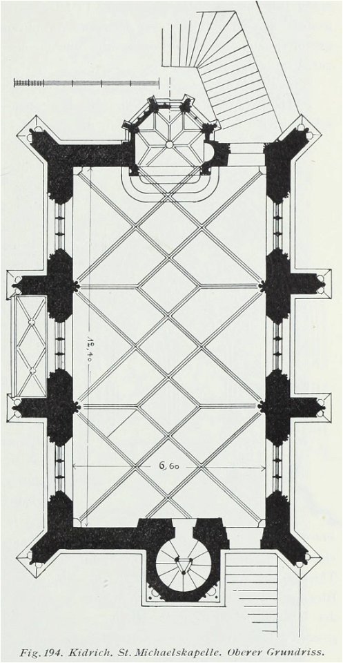 Luthmer I-194-Kidrich St Michaelskapelle oberer Grundriss