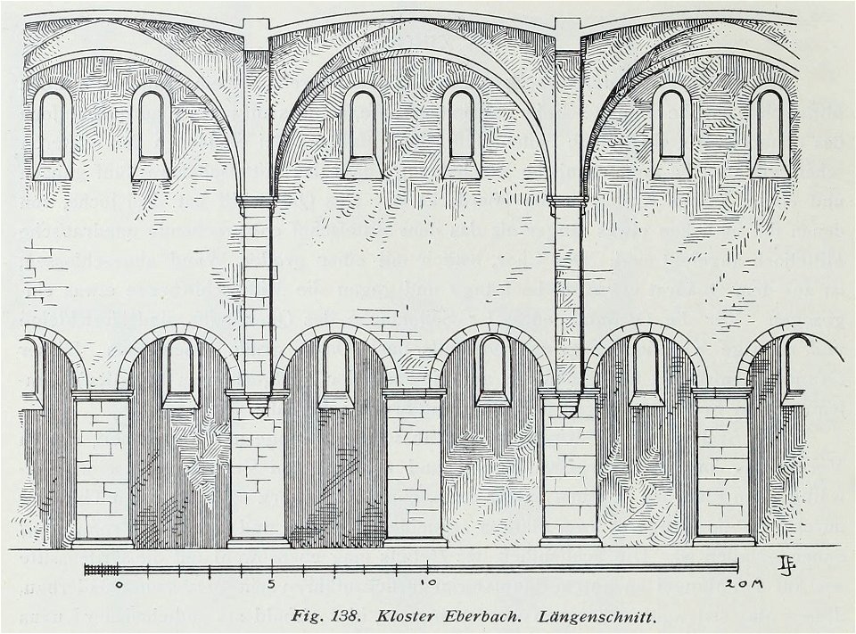 Luthmer I-138-Kloster Eberbach Längsschnitt
