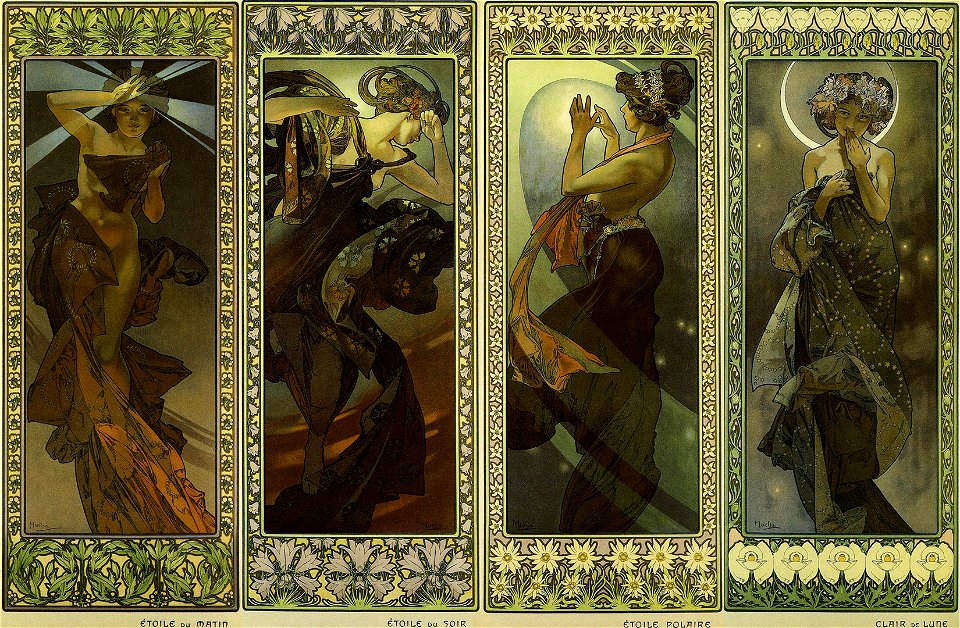 Lune et etoiles 1902