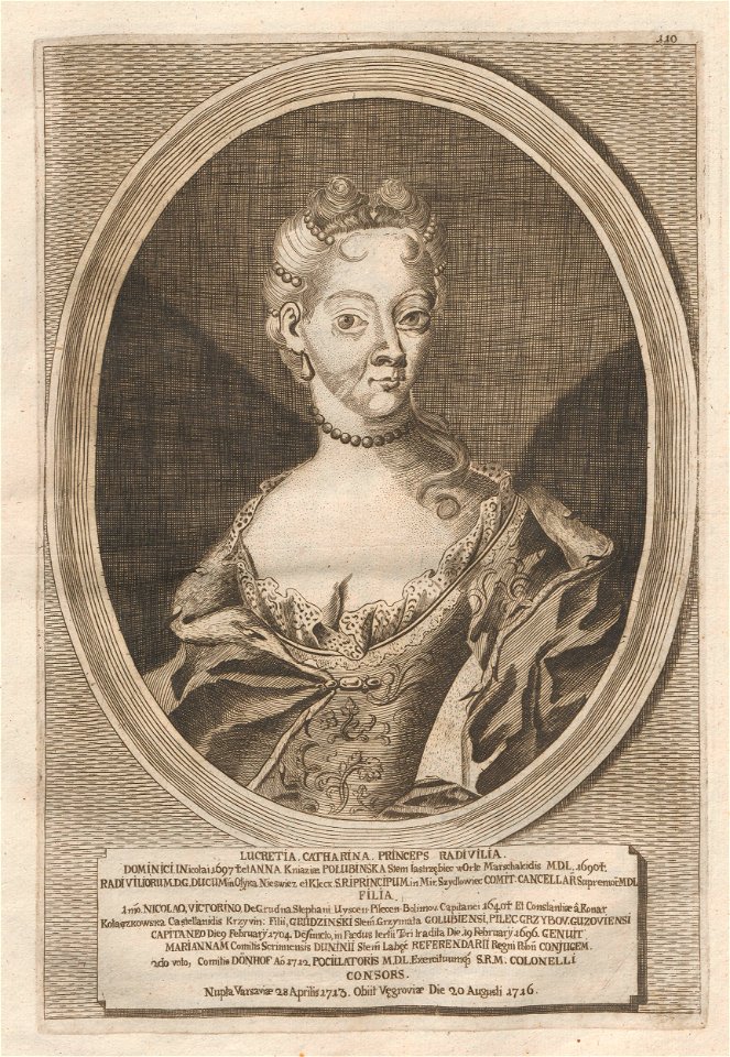 Lukrecyja Kaciaryna Radzivił (Denhaf).Люкрэцыя Кацярына Радзівіл (Дэнгаф) (H. Lajbovič, 1758)