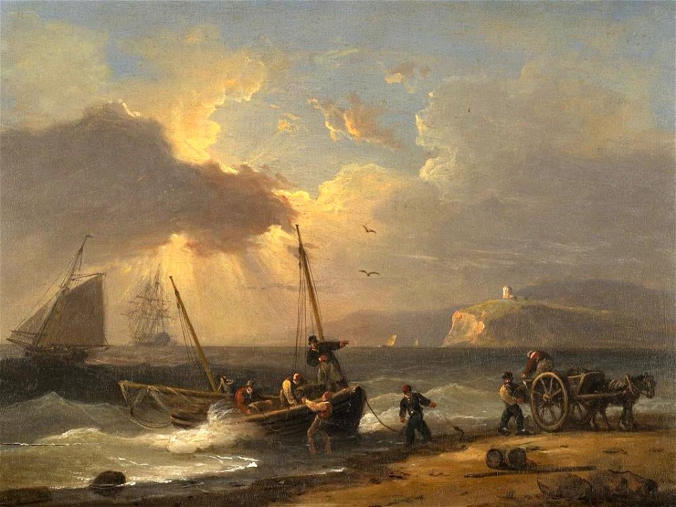 Coming Ashore by Thomas Luny, 1829
