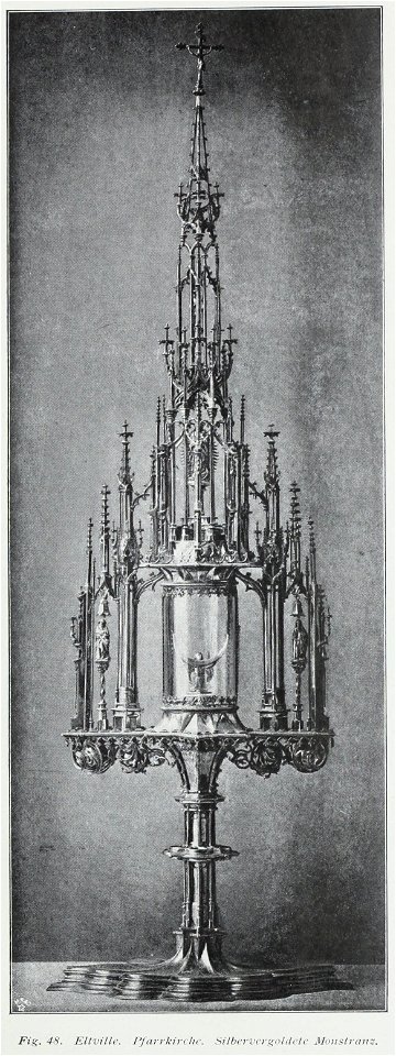 Luthmer I-048-Eltville Pfarrkirche Silbervergoldete Monstranz