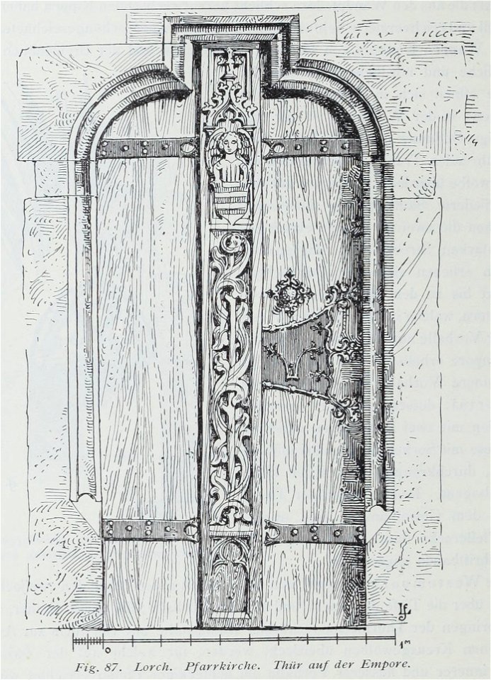 Luthmer I-087-Lorch Pfarrkirche Thür auf der Empore
