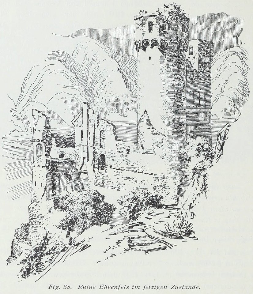Luthmer I-038-Ruine Ehrenfels im jetzigen Zustand