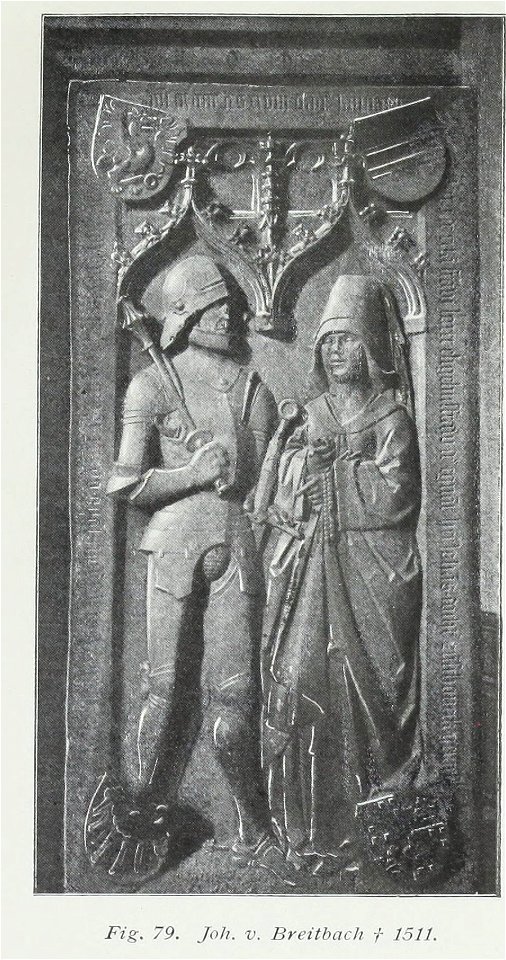 Luthmer I-079-Grabsteine aus der Pfarrkirche zu Lorch Johann v Breitenbach +1511