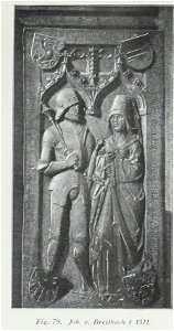 Luthmer I-079-Grabsteine aus der Pfarrkirche zu Lorch Johann v Breitenbach +1511