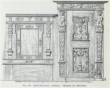 Luthmer II-126-Stadt Oberursel Rathaus Täfelung der Ratsstube