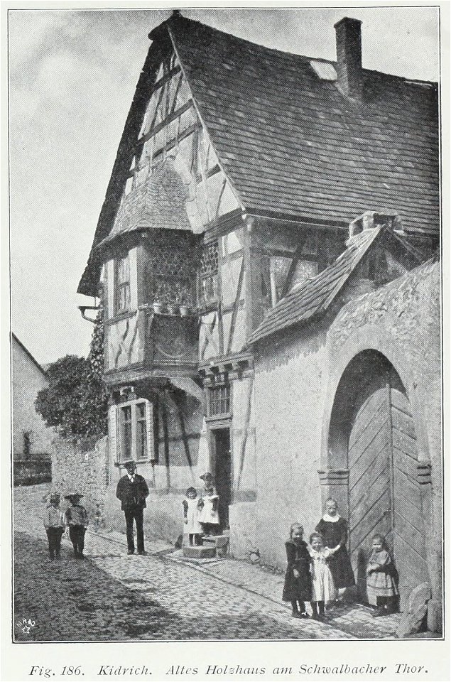 Luthmer I-186-Kidrich altes Holzhaus am Schwalbacher Thor
