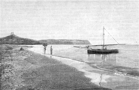 Lungo la spiaggia di Oristano (xilografia)