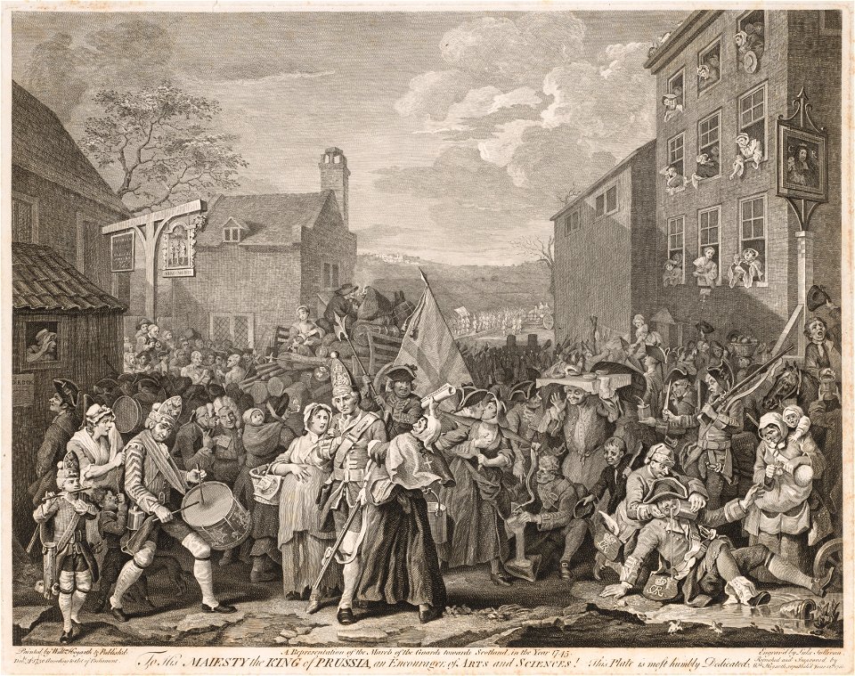 Luke Sullivan (British, 1705-1771) - March to Finchley in the Year 1746 (After Hogarth) - 1963.681 - Cleveland Museum of Art