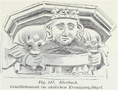 Luthmer I-147-Eberbach Gewölbekonsole im südlichen Kreuzgangflügel