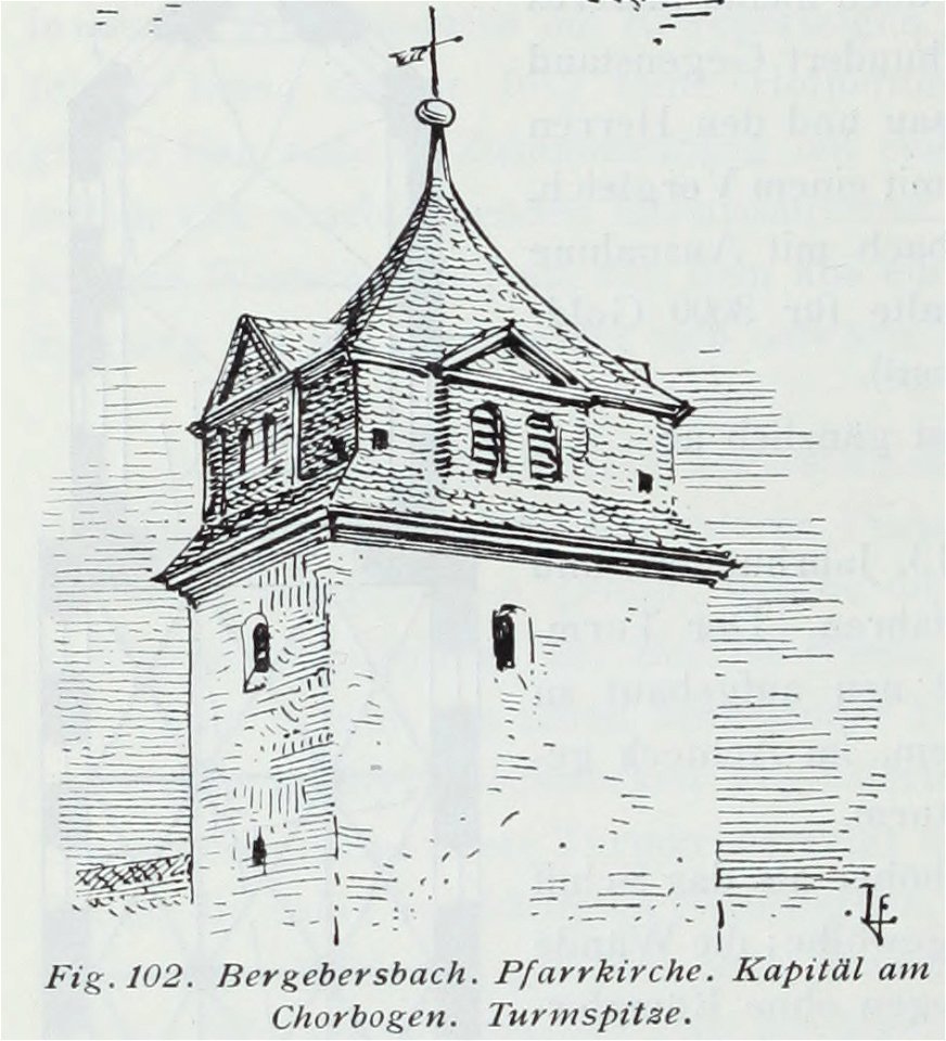 Luthmer IV-102b-Bergebersbach Pfarrkirche Turmspitze
