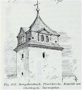 Luthmer IV-102b-Bergebersbach Pfarrkirche Turmspitze