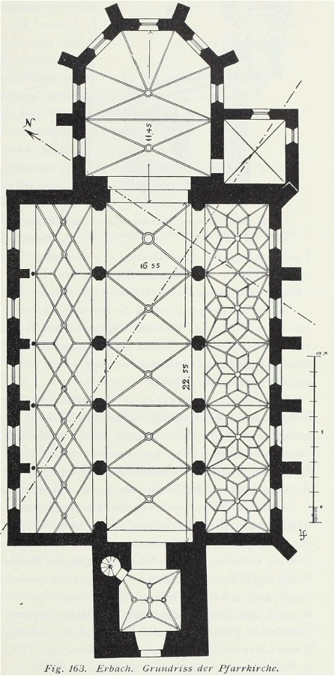 Luthmer I-163-Erbach Grundriss der Pfarrkirche