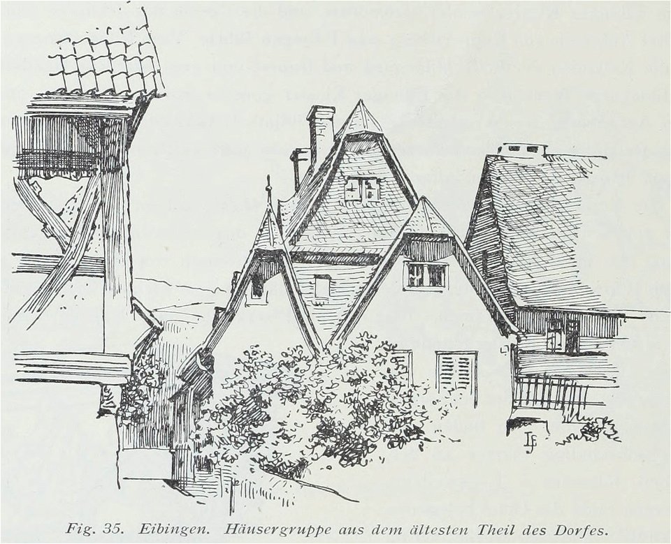 Luthmer I-035-Eibingen Häusergruppe aus dem ältesten Theil des Dorf