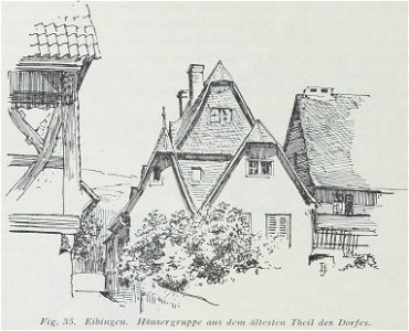 Luthmer I-035-Eibingen Häusergruppe aus dem ältesten Theil des Dorf