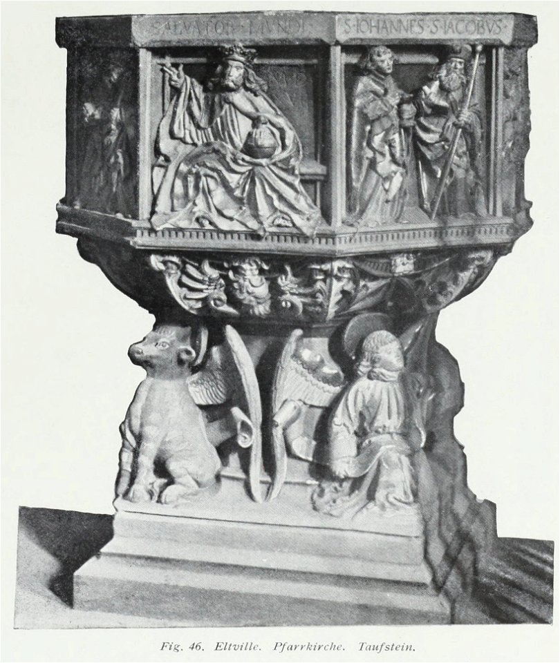 Luthmer I-046-Eltville Pfarrkirche Taufstein
