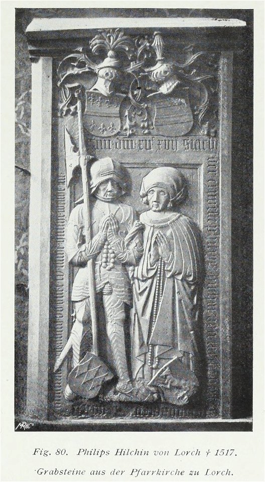 Luthmer I-080-Grabsteine aus der Pfarrkirche zu Lorch Philips Hilchin von Lorch +1517