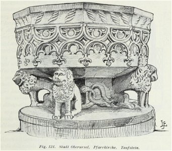 Luthmer II-121-Stadt Oberursel Pfarrkirche Taufstein