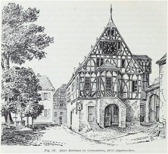 Luthmer I-058-Altes Rathau in Geisenheim 1852 abgebrochen