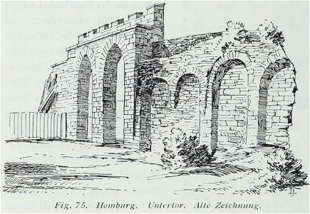 Luthmer II-075-Homburg Untertor alte Zeichnung