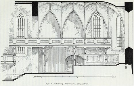Luthmer IV-062-Dillenburg Pfarrkirche Längsschnitt