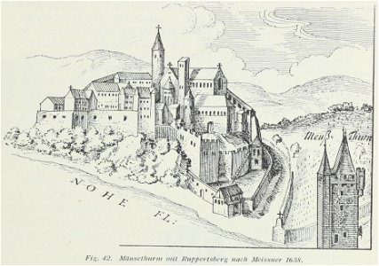 Luthmer I-042-Mäusethurm mit Ruppertsberg nach Meisner 1638