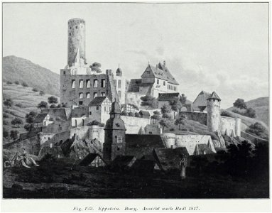 Luthmer II-132-Eppstein Burg Ansicht nach Radl 1817