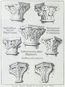 Luthmer I-151-Eberbach Kapitäle aus dem Schlafsaal der Brüder