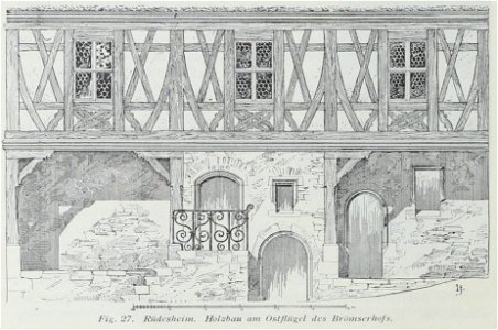 Luthmer I-027-Rüdesheim Holzbau am Ostflügel des Brömserhofs