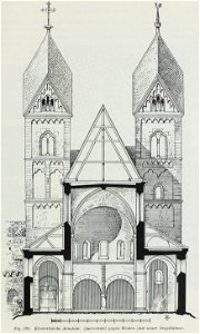 Luthmer III-190-Klosterkirche Arnstein Querschnitt gegen Westen mit neuer Orgelbühne