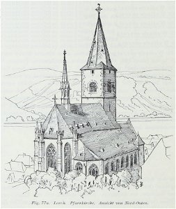Luthmer I-077a-Lorch Pfarrkirche Ansicht von Nord-Osten