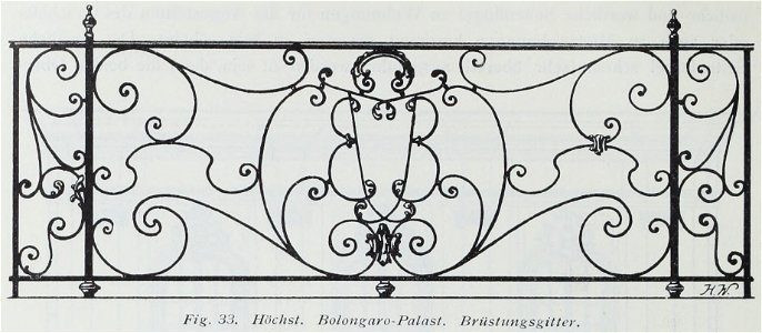 Luthmer II-033-Höchst Bolongaro-Palast Brüstungsgitter