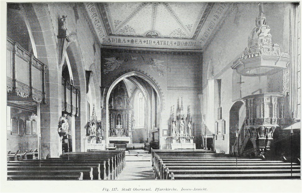 Luthmer II-117-Stadt Oberursel Pfarrkirche Innen-Ansicht