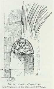 Luthmer I-086-Lorch Pfarrkirche Gewölbeansatz in der äusseren Vorhalle
