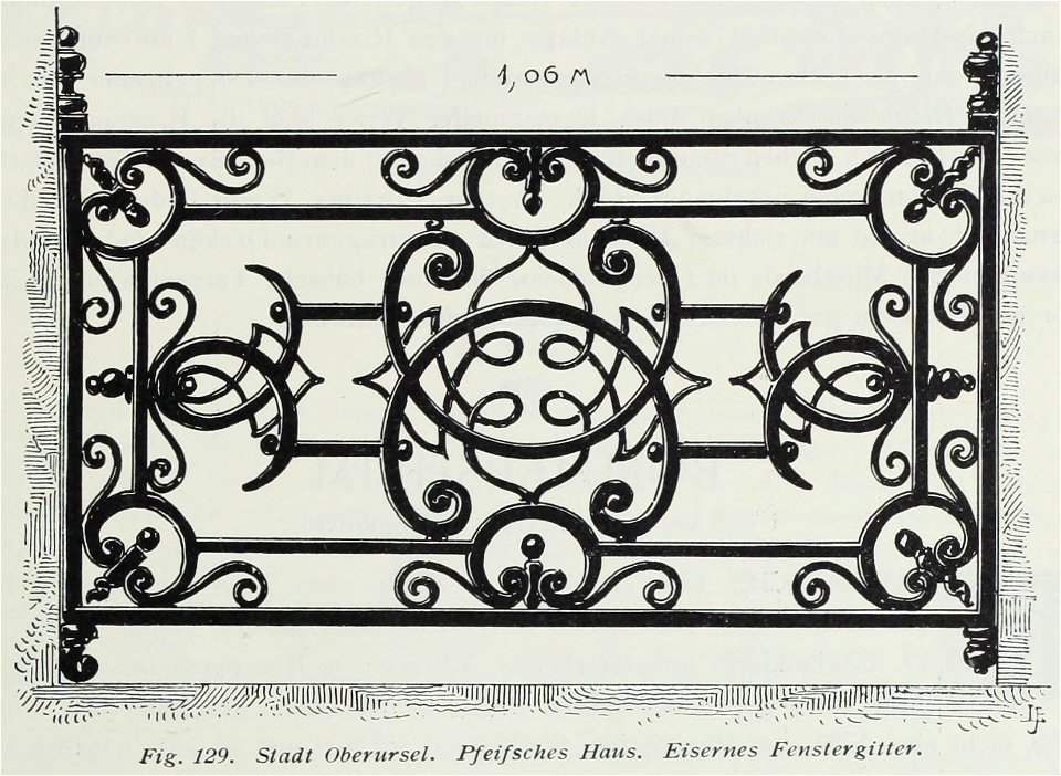 Luthmer II-129-Stadt Oberursel Pfeifsches Haus Eisernes Fenstergitter