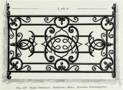 Luthmer II-129-Stadt Oberursel Pfeifsches Haus Eisernes Fenstergitter