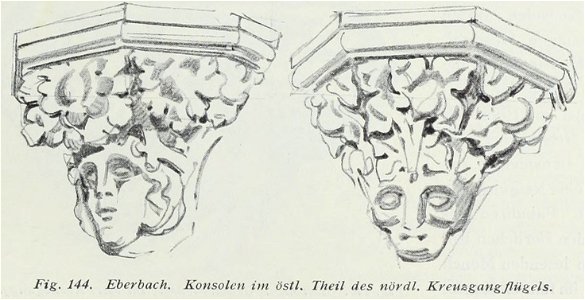 Luthmer I-144-Eberbach Konsolen im östl Theil des nördl Kreuzgangflügels